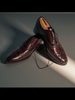 Vintage Florsheim Men's Burgundy Imperial Wingtip Oxfords Size 11